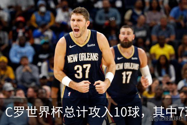 C罗世界杯总计攻入10球，其中7球是对阵小组垫底球队打进